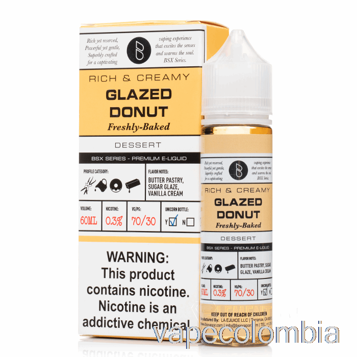 Donut Glaseado Desechable Vape - Serie Bsx - 60ml 3mg